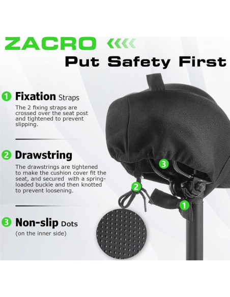 Cojín de Asiento de Bicicleta Zacro ZBS02 Acolchado de Gel