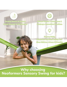 Columpio Sensorial NEOFORMERS Verde 150x140 cm hasta 118 kg 2