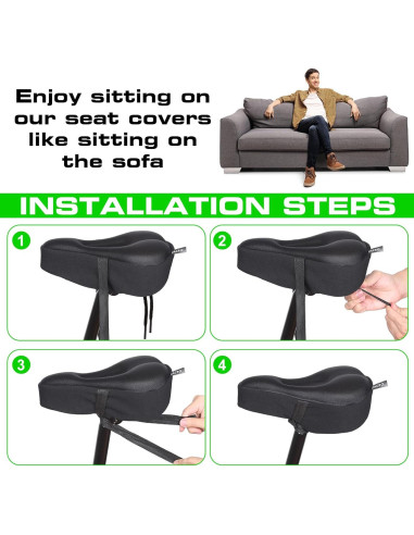 Cojín de Asiento de Bicicleta Zacro ZBS02 Acolchado de Gel