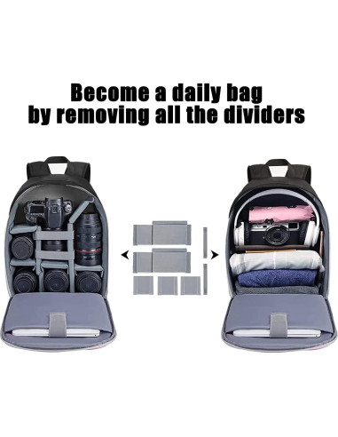 Mochila para Cámara CADeN D6 Profesional Impermeable 28x14.9x38cm