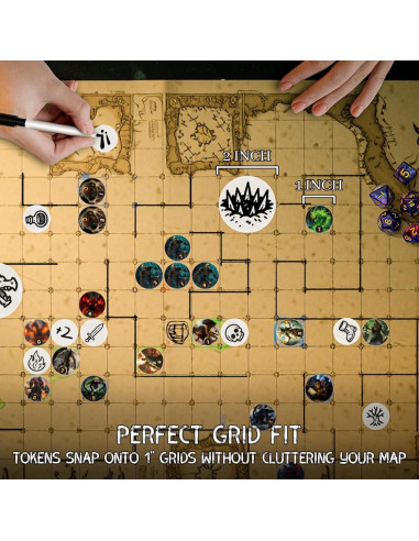 Juego de Fichas RPG CZYY - 192 PCS Reutilizables para DND