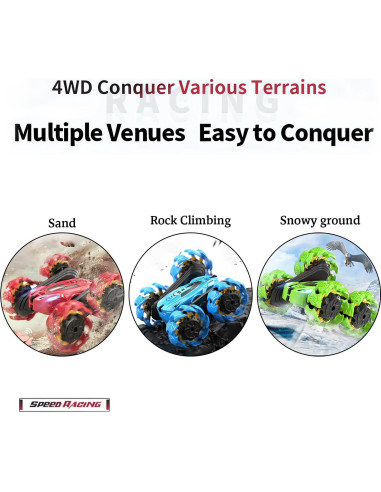 Coche de Control Remoto RC Doble Lado 360 LED Shantou