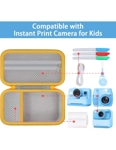 Funda Dura Azul para Cámara Instantánea Niños Baval