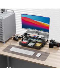 Soporte para Monitor y Organizador de Escritorio Gianotter Negro 2