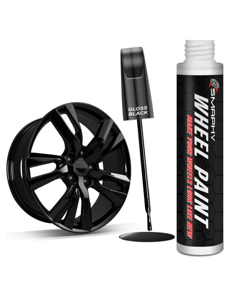 Pintura para Retoque de Llantas SMAPHY 14.79 ml Negro Brillante