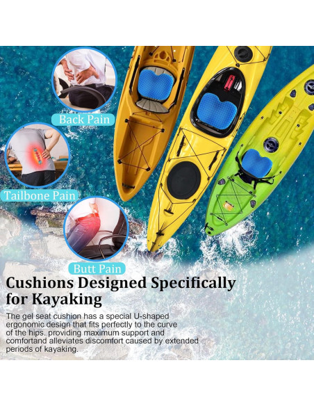 Cojín de Gel Impermeable NEW-Vi para Kayak y Sillas