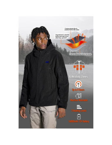 Chaqueta Calentada ANTÁRTICA GEAR 12V Forro Polar Unisex