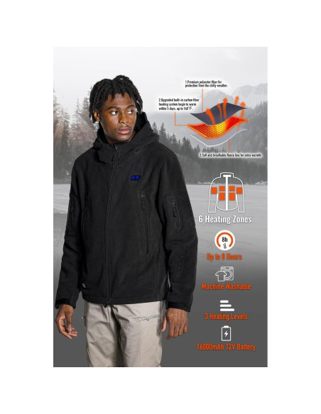 Chaqueta Calentada ANTÁRTICA GEAR 12V Forro Polar Unisex