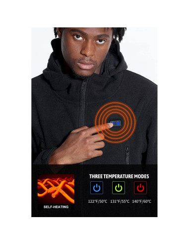 Chaqueta Calentada ANTÁRTICA GEAR 12V Forro Polar Unisex