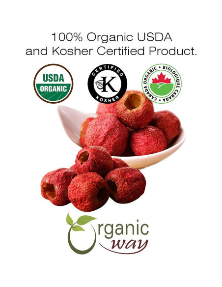 Berries de Espino Secas Enteras Orgánicas 113.4 g - Vegan