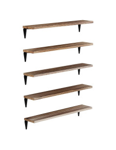Estantes Flotantes de Madera Wallniture Arras, 5 Unidades, 60.96 cm