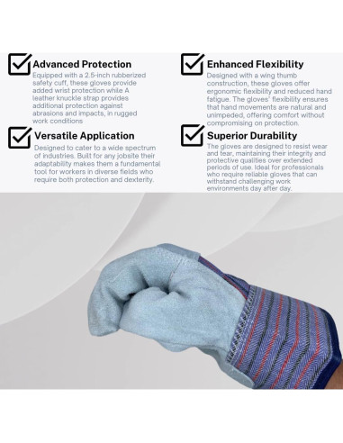 Guantes de Trabajo Seattle Glove 1160 de Cuero - 12 Pares