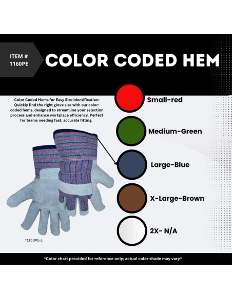 Guantes de Trabajo Seattle Glove 1160 de Cuero - 12 Pares