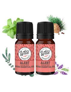 Aceite Esencial Puro Wild Essentials Alerta 10ml - Paquete de 2