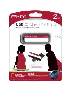 Unidad Flash USB 2.0 PNY Attache 2 GB Rojo 2