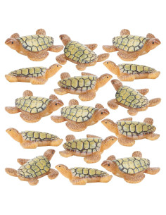 VAIPI 15 Mini Figuras de Tortugas Marinas de Resina 4x4 cm