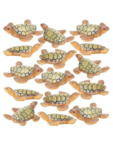 VAIPI 15 Mini Figuras de Tortugas Marinas de Resina 4x4 cm