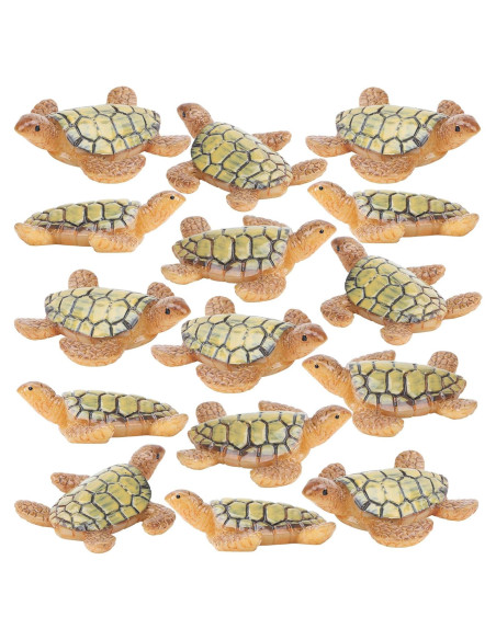 VAIPI 15 Mini Figuras de Tortugas Marinas de Resina 4x4 cm