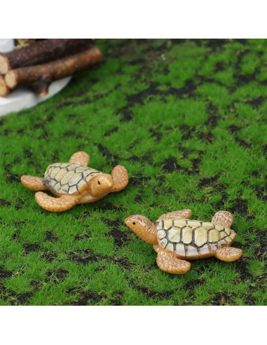 VAIPI 15 Mini Figuras de Tortugas Marinas de Resina 4x4 cm