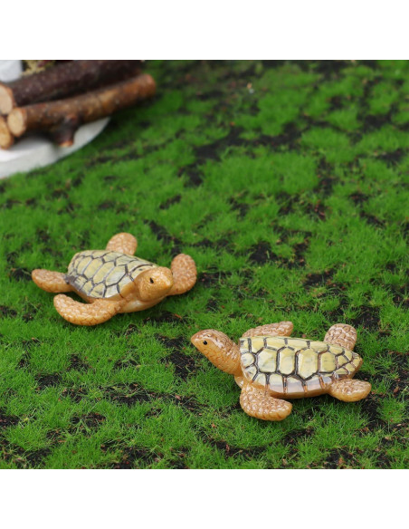 VAIPI 15 Mini Figuras de Tortugas Marinas de Resina 4x4 cm