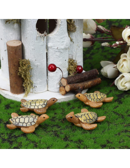 VAIPI 15 Mini Figuras de Tortugas Marinas de Resina 4x4 cm