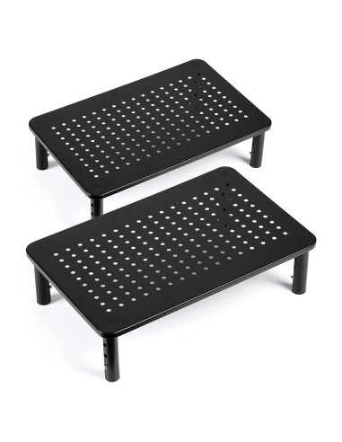 Soporte de Monitor Ajustable LOTEYIKE - 2 Paquetes, Metal, Ergonómico