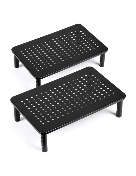 Soporte de Monitor Ajustable LOTEYIKE - 2 Paquetes, Metal, Ergonómico
