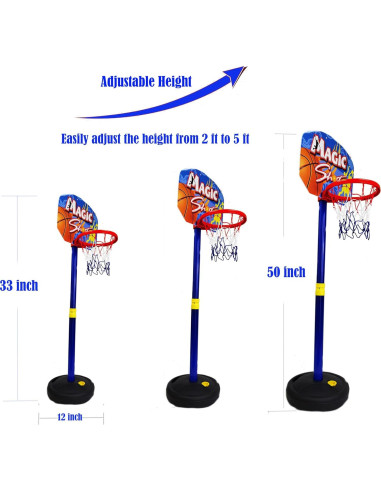 Aro de Baloncesto Ajustable BPC para Niños 1.07-1.68m