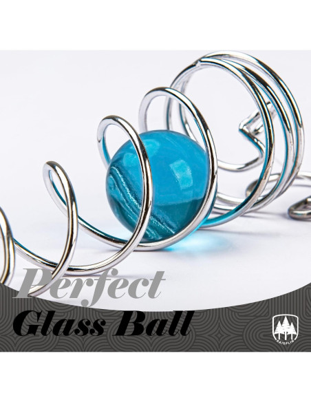 5PCS Molinete Cola Espiral Raisaplin - Esferas de Vidrio 11.4cm