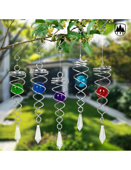 5PCS Molinete Cola Espiral Raisaplin - Esferas de Vidrio 11.4cm