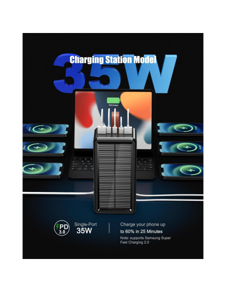 Banco de Energía 90000mAh Feidyns Carga Rápida 35W Solar