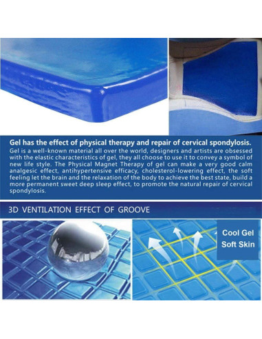 Almohadilla de Gel para Asiento de Motocicleta Lisyline 25x25cm