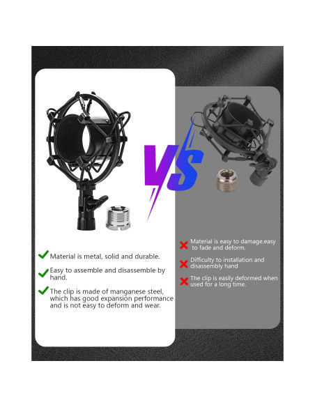 Soporte de micrófono Boseen JS-Lavalier 47-53mm Anti-vibración