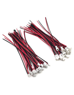 20 Pares Conectores Micro JST 1.25mm Macho y Hembra 10cm