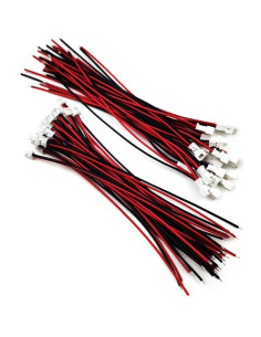 20 Pares Conectores Micro JST 1.25mm Macho y Hembra 10cm 2