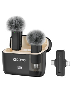 Micrófono Lavalier Inalámbrico CZOCPOS con Estuche, 36H Batería