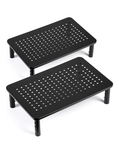 Soporte de Monitor Ajustable LOTEYIKE - 2 Paquetes, Metal, Ergonómico