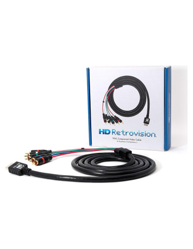 Cable de video por componentes HD Retrovision PS2/PS3 1.8m