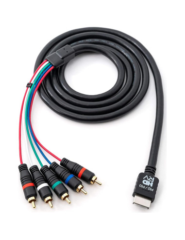 Cable de video por componentes HD Retrovision PS2/PS3 1.8m