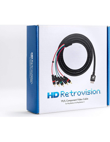 Cable de video por componentes HD Retrovision PS2/PS3 1.8m