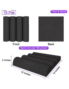 Paneles Acústicos TroyStudio 12 Pcs 30x30 cm Absorbentes 2