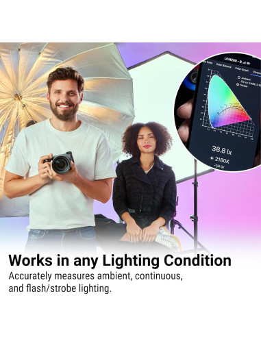 Medidor de Luz y Color Datacolor LCM200 - Bluetooth, Portátil