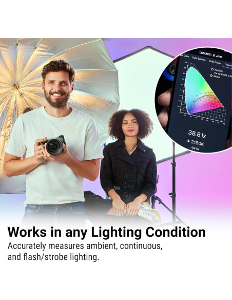 Medidor de Luz y Color Datacolor LCM200 - Bluetooth, Portátil