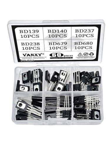 Kits de Transistores de Potencia VANXY TO-126 60 Piezas