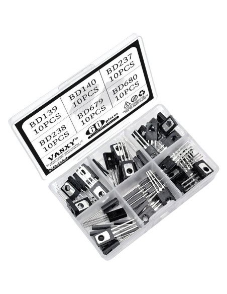 Kits de Transistores de Potencia VANXY TO-126 60 Piezas