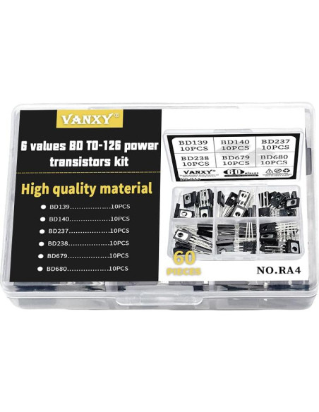 Kits de Transistores de Potencia VANXY TO-126 60 Piezas