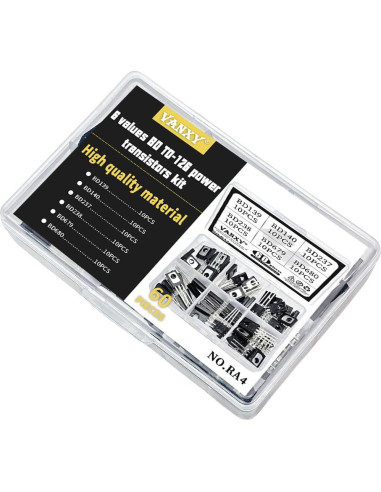 Kits de Transistores de Potencia VANXY TO-126 60 Piezas