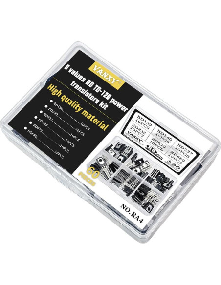 Kits de Transistores de Potencia VANXY TO-126 60 Piezas