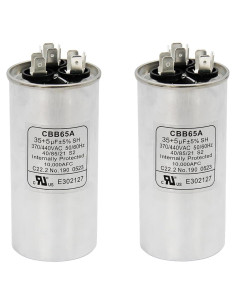2 Capacitores de Arranque Doble CBB65B 35+5 MFD 370/440V