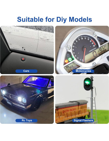 Diodos LED 12V Linkstyle 60PCS 5mm Pre Cableados Multicolor